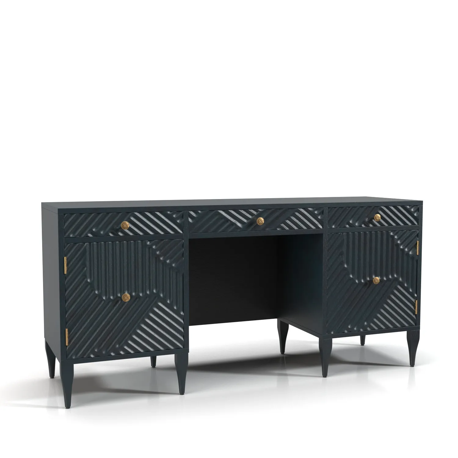 Handcarved Paje Executive Desk PBR 3D Model_01